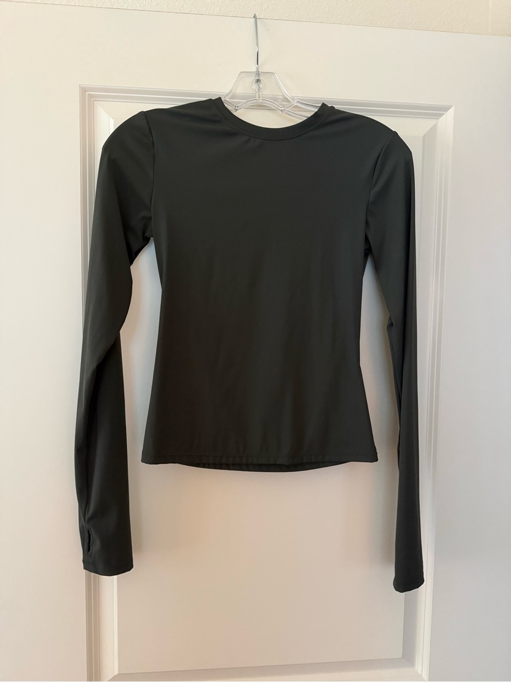 Andola Long-Sleeve Crew Neck Top - Green